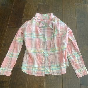 Slim fit button down top